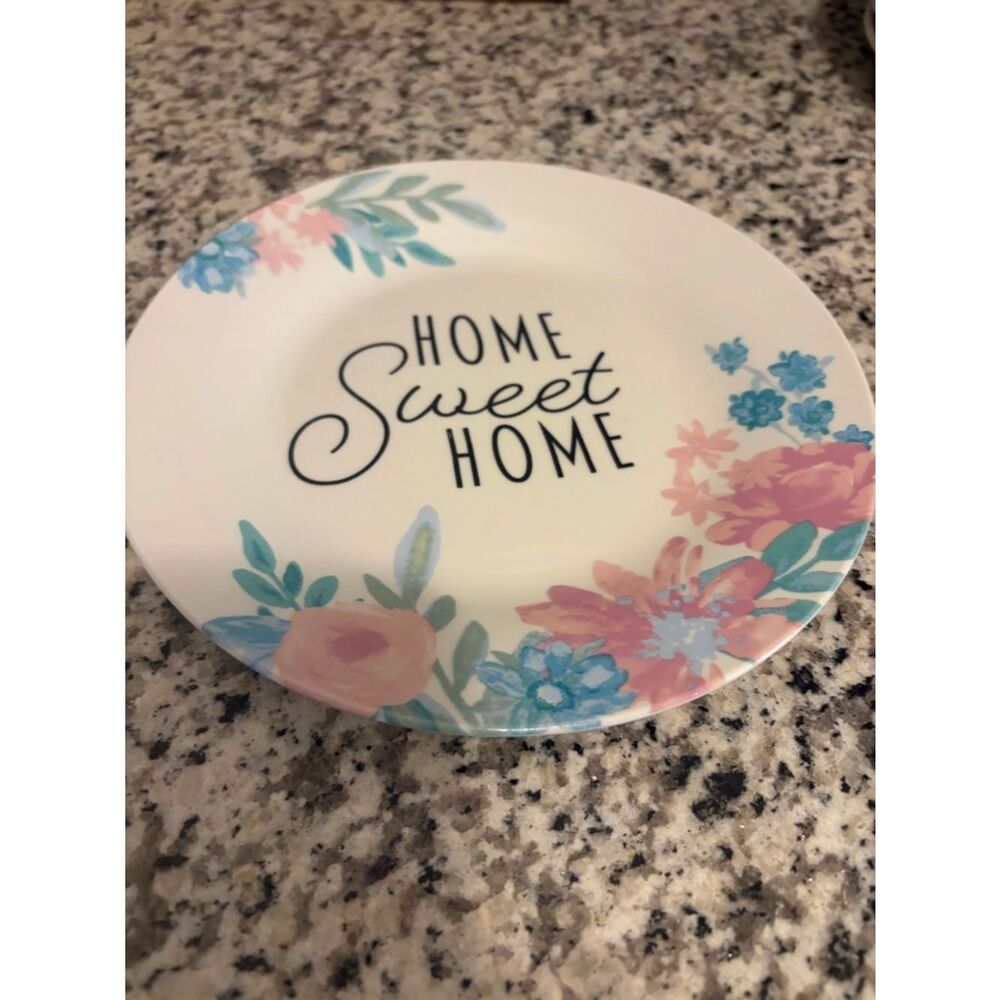 Royal Norfolk Home Sweet Home Floral Decorative Plate Cottagecore.